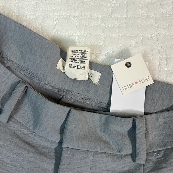 New! Ultra Flirt gray high waist loose fitting gauze crepe dress pNt trouser M - Picture 4 of 13